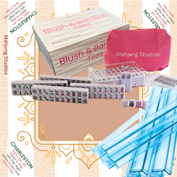 Mahjong Studios – Blush & Bamboo American Mahjong Bundle (166 Tiles)