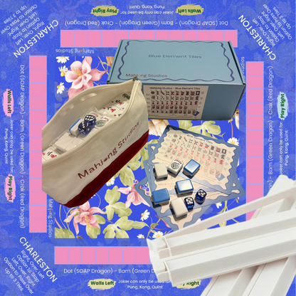 Mahjong Studios – Blue Element American Mahjong Tile Set (166 Tiles)