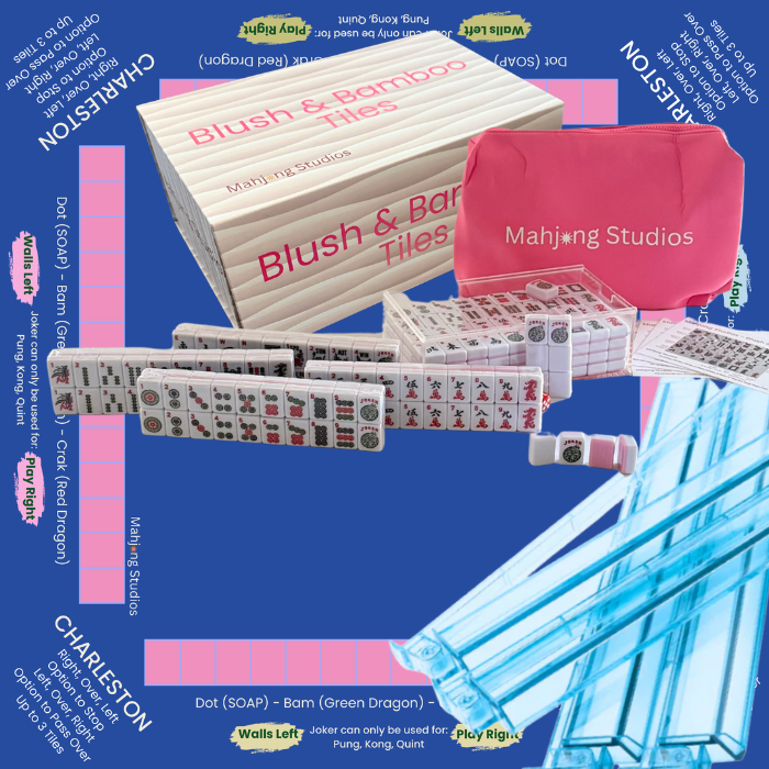 Mahjong Studios – Blush & Bamboo American Mahjong Bundle (166 Tiles)