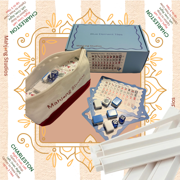 Mahjong Studios – Blue Element American Mahjong Tile Set (166 Tiles)
