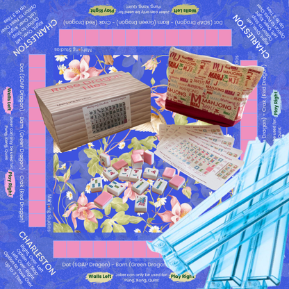 Rose Dragon American Mahjong Pink Tile Set Bundle (with Blanks)