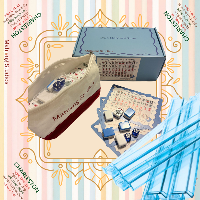 Mahjong Studios – Blue Element American Mahjong Tile Set (166 Tiles)