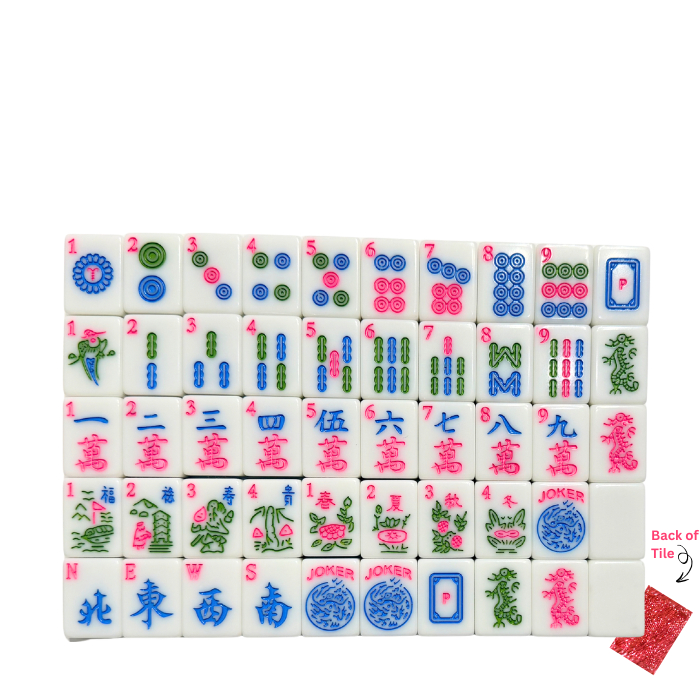 Ruby Sparkle  - Mahjong Tiles – American Mahjong Tile Set (166 Tiles) Ruby Red Sparkle