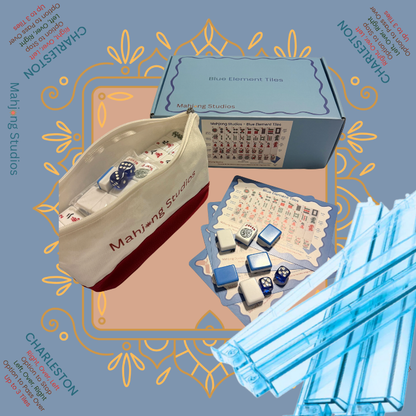 Mahjong Studios – Blue Element American Mahjong Tile Set (166 Tiles)