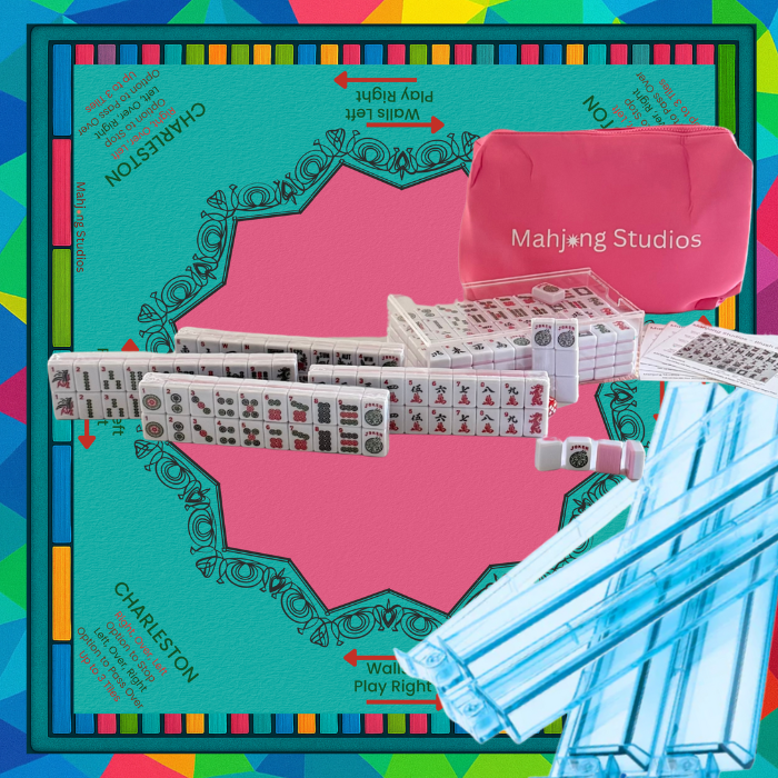 Mahjong Studios – Blush & Bamboo American Mahjong Bundle (166 Tiles)