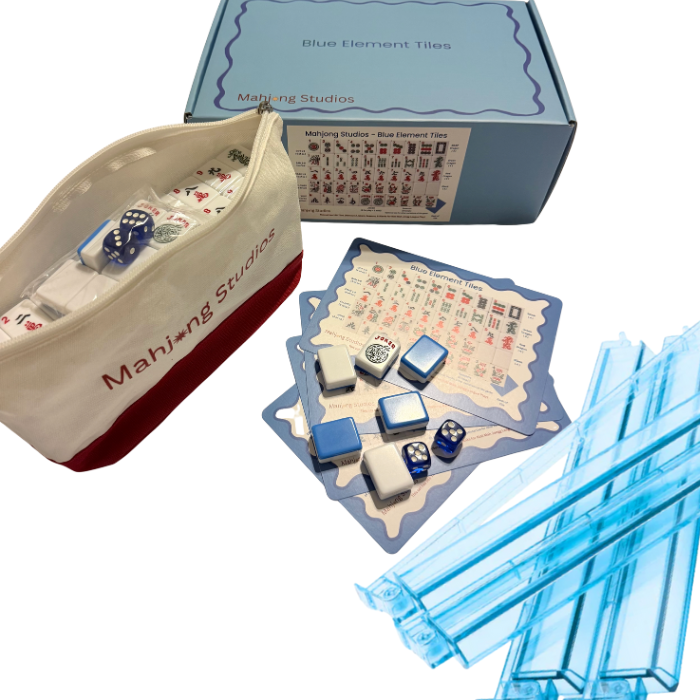 Mahjong Studios – Blue Element American Mahjong Tile Set (166 Tiles)