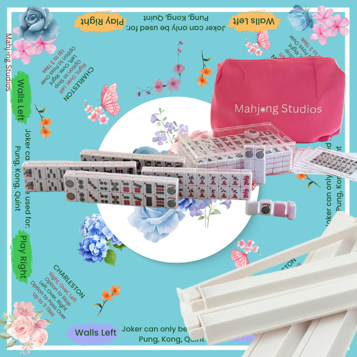 Mahjong Studios – Blush & Bamboo American Mahjong Bundle (166 Tiles)