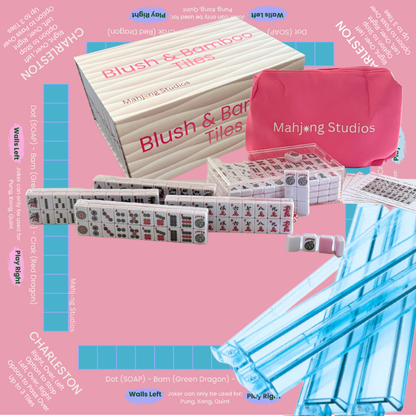 Mahjong Studios – Blush & Bamboo American Mahjong Bundle (166 Tiles)