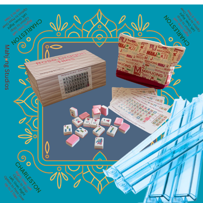 Rose Dragon American Mahjong Pink Tile Set Bundle (with Blanks)