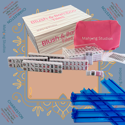 Mahjong Studios – Blush & Bamboo American Mahjong Bundle (166 Tiles)