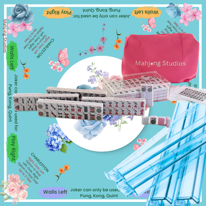 Mahjong Studios – Blush & Bamboo American Mahjong Bundle (166 Tiles)