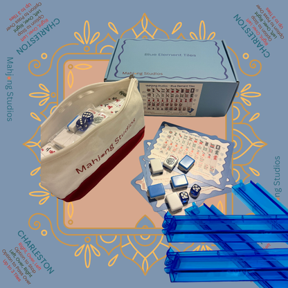 Mahjong Studios – Blue Element American Mahjong Tile Set (166 Tiles)