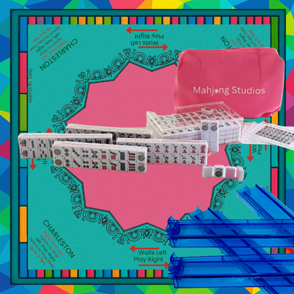Mahjong Studios – Blush & Bamboo American Mahjong Bundle (166 Tiles)