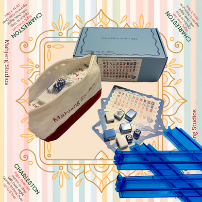 Mahjong Studios – Blue Element American Mahjong Tile Set (166 Tiles)