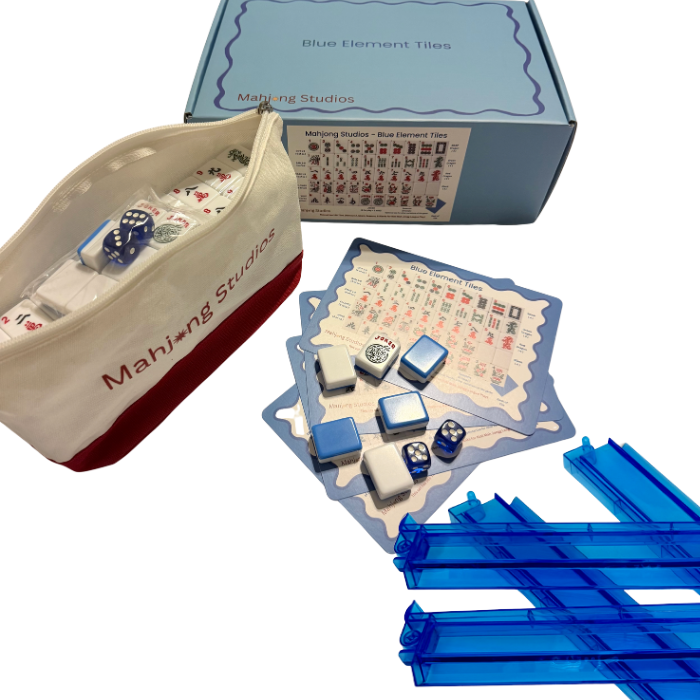Mahjong Studios – Blue Element American Mahjong Tile Set (166 Tiles)
