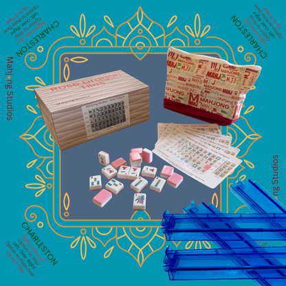 Rose Dragon American Mahjong Pink Tile Set Bundle (with Blanks)