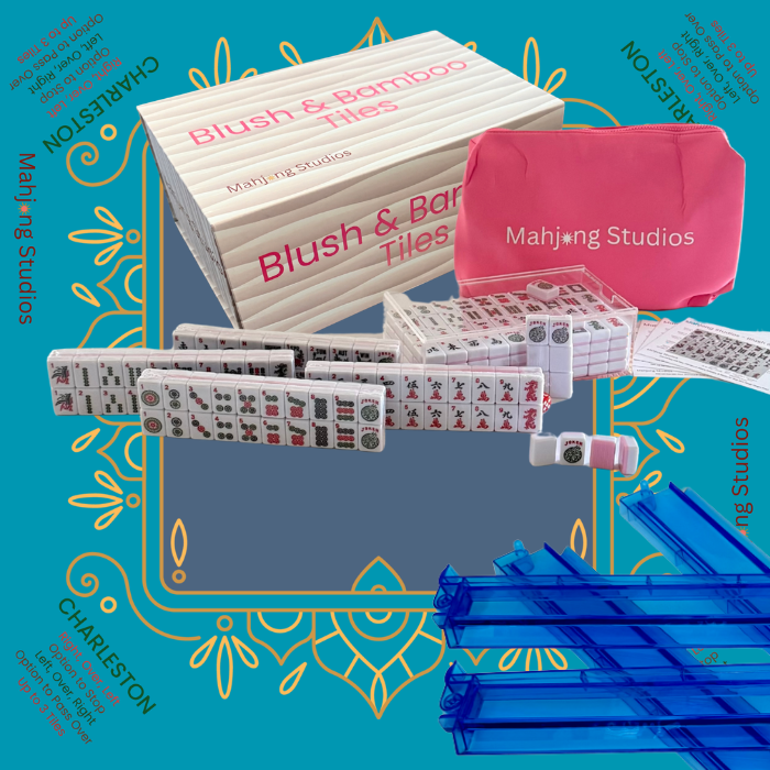 Mahjong Studios – Blush & Bamboo American Mahjong Bundle (166 Tiles)