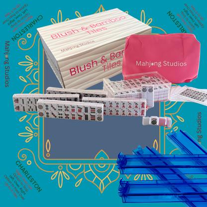Mahjong Studios – Blush & Bamboo American Mahjong Bundle (166 Tiles)