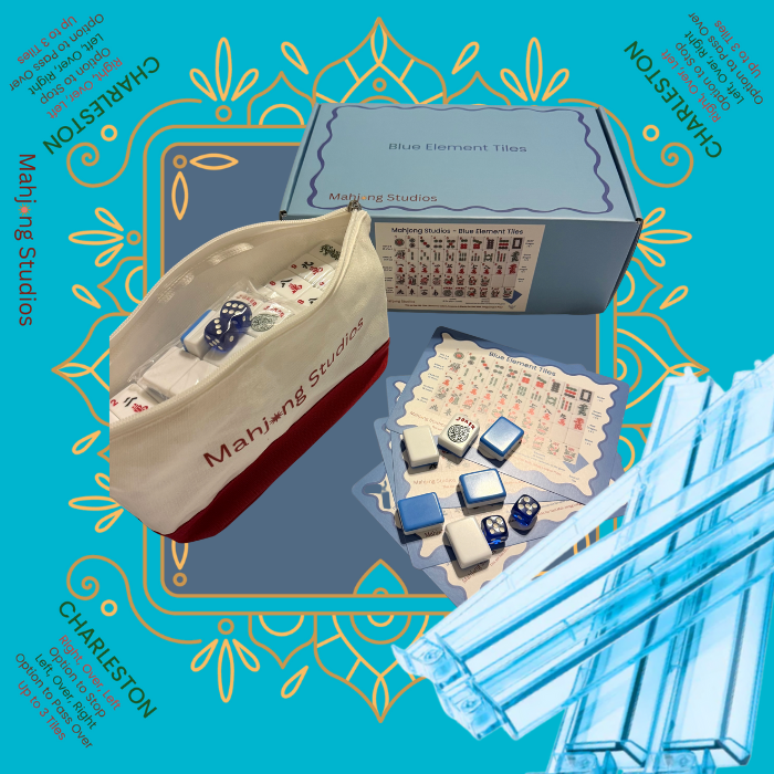 Mahjong Studios – Blue Element American Mahjong Tile Set (166 Tiles)
