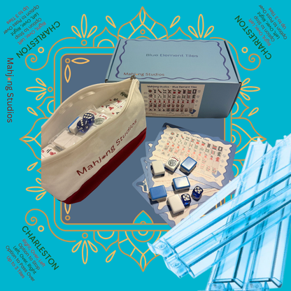 Mahjong Studios – Blue Element American Mahjong Tile Set (166 Tiles)