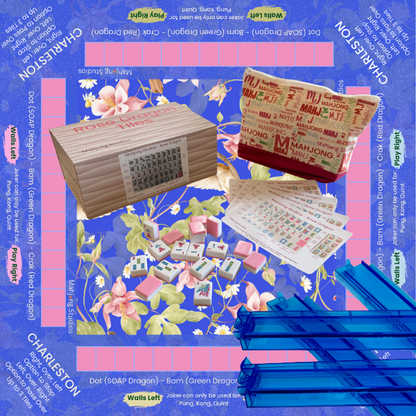 Rose Dragon American Mahjong Pink Tile Set Bundle (with Blanks)