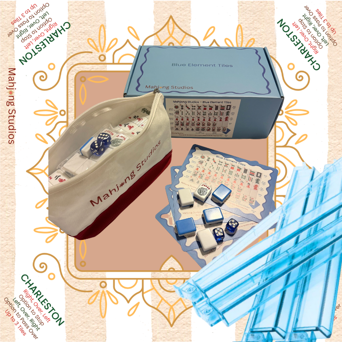 Mahjong Studios – Blue Element American Mahjong Tile Set (166 Tiles)