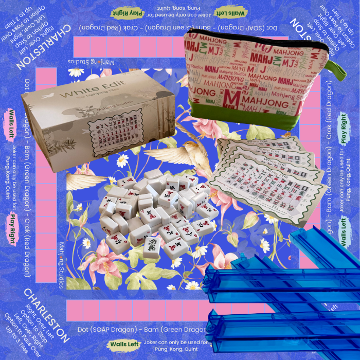 White Edit American Mahjong Tile Set Bundle (with Blanks)