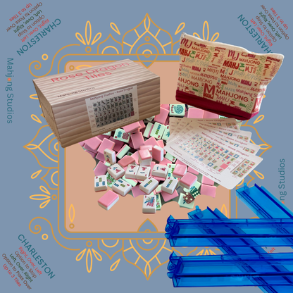 Rose Dragon American Mahjong Pink Tile Set Bundle (with Blanks)