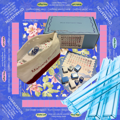 Mahjong Studios – Blue Element American Mahjong Tile Set (166 Tiles)