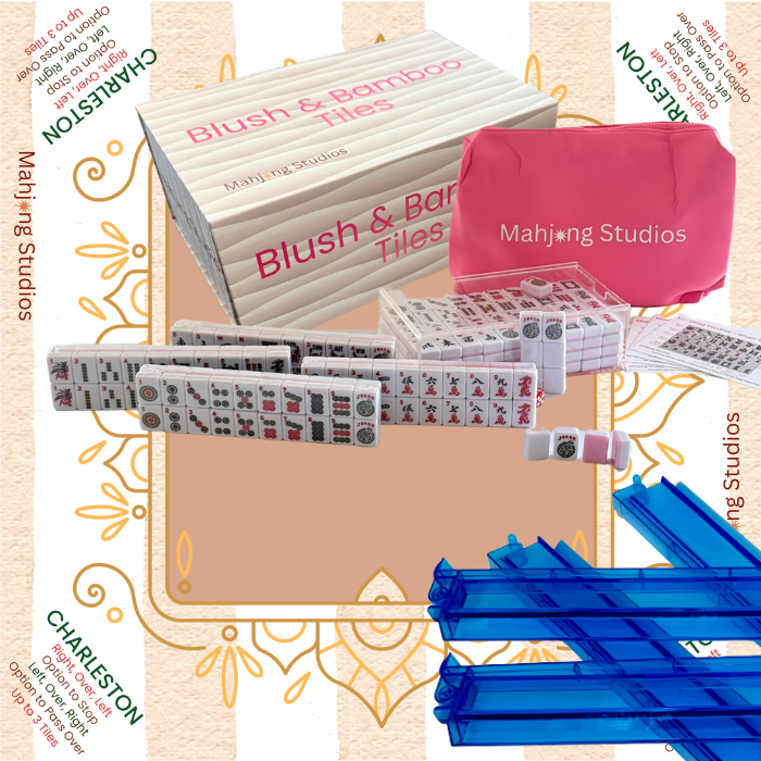 Mahjong Studios – Blush & Bamboo American Mahjong Bundle (166 Tiles)