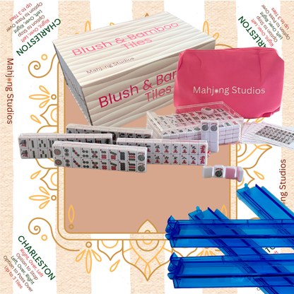 Mahjong Studios – Blush & Bamboo American Mahjong Bundle (166 Tiles)