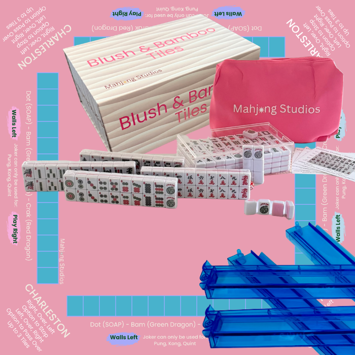 Mahjong Studios – Blush & Bamboo American Mahjong Bundle (166 Tiles)