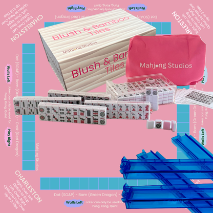 Mahjong Studios – Blush & Bamboo American Mahjong Bundle (166 Tiles)