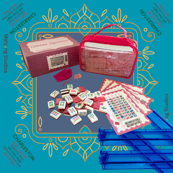 Glitter Sparkle - American Mahjong Tile Set (166 Tiles) Pink Bundle