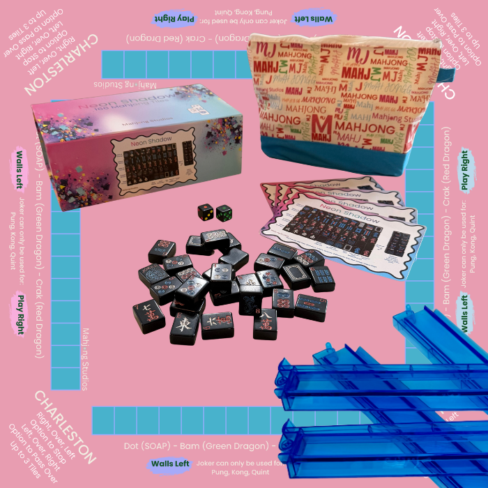 Neon Shadow American Mahjong Tile Set Bundle