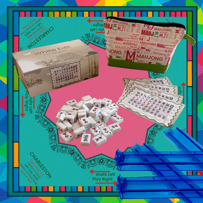 White Edit American Mahjong Tile Set Bundle (with Blanks)