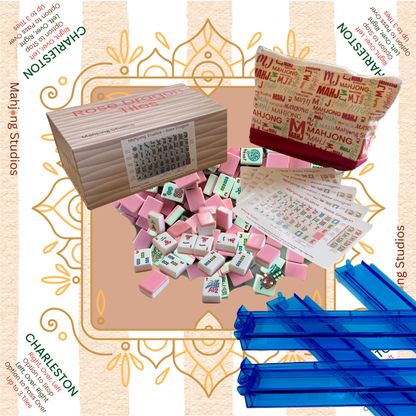 Rose Dragon American Mahjong Pink Tile Set Bundle (with Blanks)