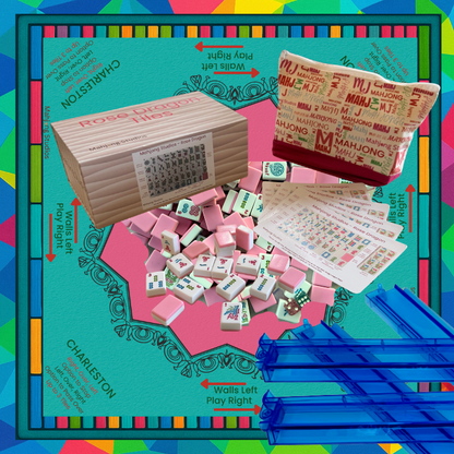 Rose Dragon American Mahjong Pink Tile Set Bundle (with Blanks)