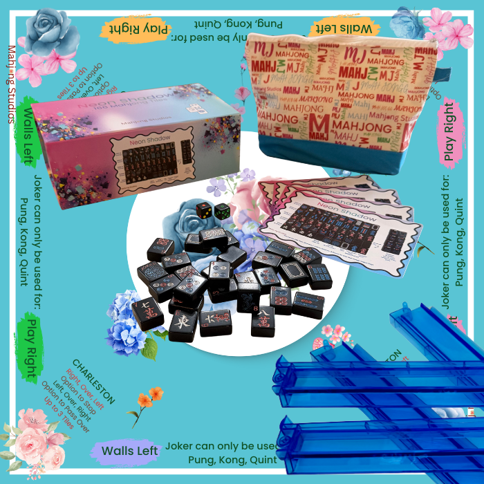 Neon Shadow American Mahjong Tile Set Bundle