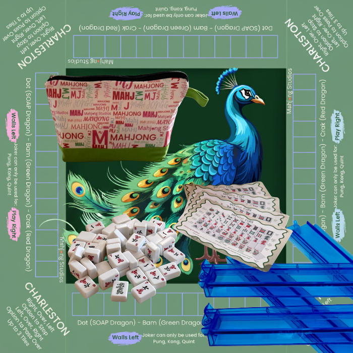White Edit American Mahjong Tile Set Bundle (with Blanks)