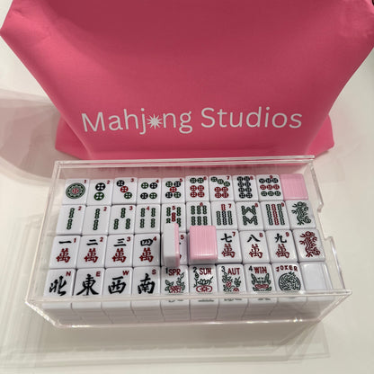 Mahjong Studios – Blush & Bamboo American Mahjong Tile Set (166 Tiles)