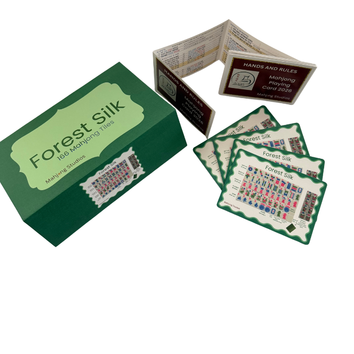 Mahjong Studios – American Mahjong Tile Set Green Tiles - Forest Silk - Preorder