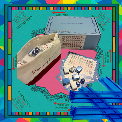 Mahjong Studios – Blue Element American Mahjong Tile Set (166 Tiles)