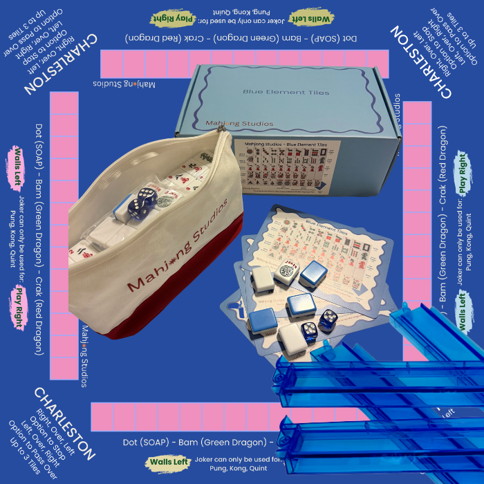 Mahjong Studios – Blue Element American Mahjong Tile Set (166 Tiles)