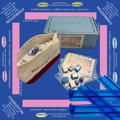 Mahjong Studios – Blue Element American Mahjong Tile Set (166 Tiles)