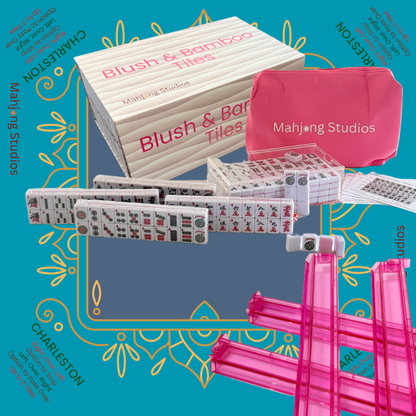 Mahjong Studios – Blush & Bamboo American Mahjong Bundle (166 Tiles)
