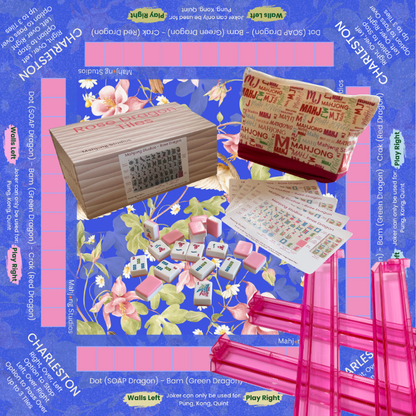 Rose Dragon American Mahjong Pink Tile Set Bundle (with Blanks)