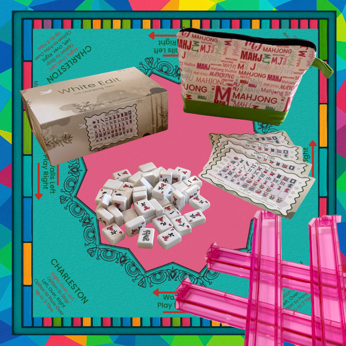 White Edit American Mahjong Tile Set Bundle (with Blanks)
