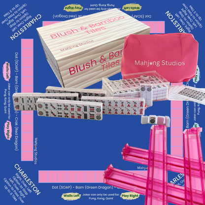 Mahjong Studios – Blush & Bamboo American Mahjong Bundle (166 Tiles)
