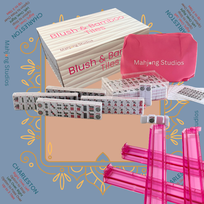 Mahjong Studios – Blush & Bamboo American Mahjong Bundle (166 Tiles)
